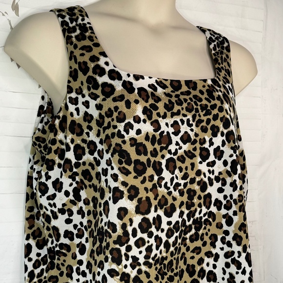 VTG. 4U Spiegel Womens Animal Print Cami Tank Top Shirt Plus Sz. 2X USED - Picture 2 of 8